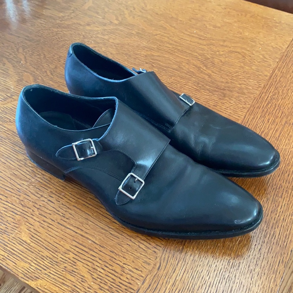Ralph Lauren, men’s Purple Label, double monk strap shoe-made in Italy, size 12